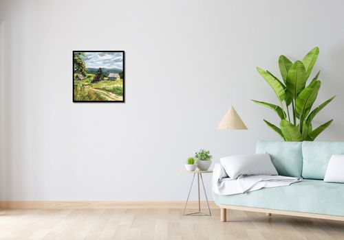 Plakat 50x50cm Bujna Wieś na Arena.pl