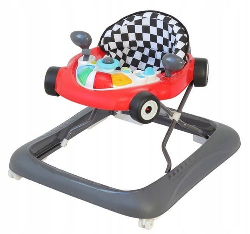 Interaktywny chodzik dla dzieci wyścigówka czerwono czarny na Arena.pl