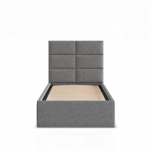 Łóżko Ramowe YORK CIEMNY SZARY JEDNOOSOBOWE Tapicerowane Pojedyncze na Arena.pl