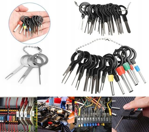 KLUCZE WYJMAKI DO DEMONTAŻU PINÓW KONEKTORÓW RADIA KOSTEK ZESTAW XXL na Arena.pl