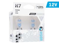 Żarówki VISION limitless white H7 12V 55W PX26d U E4 +120%, 2 szt.