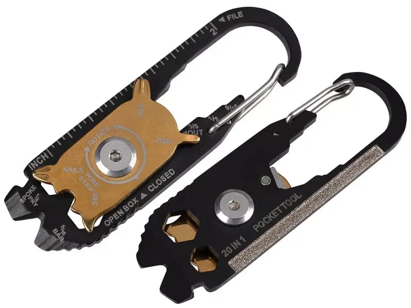 Brelok karabińczyk nóż multi-tool przeżycia 20w1 zdjęcie 7