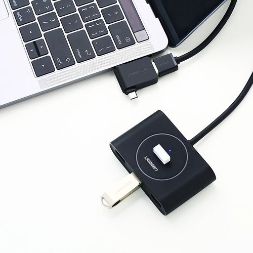 adapter przejściówka otg 2w1 usb do usb-c / micro usb - czarny na Arena.pl