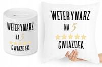 Dla Weterynarza Zestaw Poduszka + Skarbonka Z Nadrukiem Ze Zdjęciem