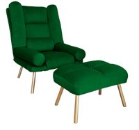 FOTEL TOKIO ROZKŁADANY Z PODNÓŻKIEM N. ZŁOTA MG25