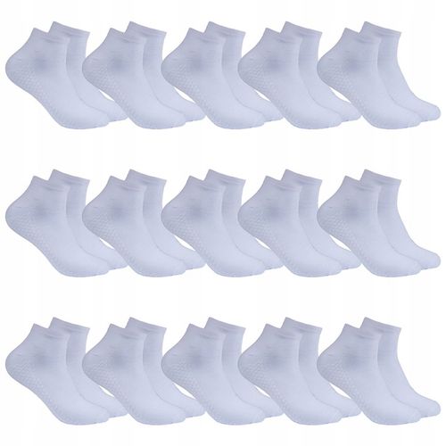 15x KRÓTKIE SKARPETY Bawełniane ODDYCHAJĄCE SKARPETKI sportowe Białe 40-43 na Arena.pl