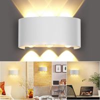 2 x KINKIET ELEWACYJNY LED BIAŁY DEKORACYJNE PODŚWIETLENIE 6W 3000K PL-232W