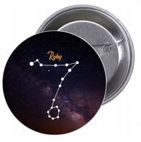 Przypinki buttony ZNAKI ZOODIAKU RYBY konstelacja