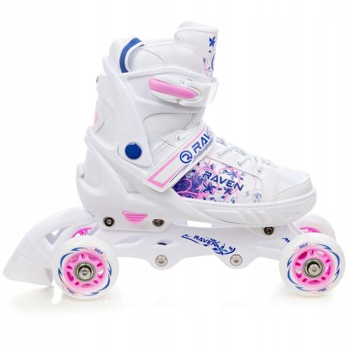 Rolki Wrotki 3w1 Regulowane RAVEN Meia 31-35 Kółko LED na Arena.pl