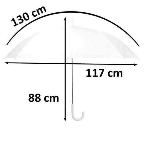 BIAŁY PARASOL biała parasolka ślubna DUŻY XXL na Arena.pl