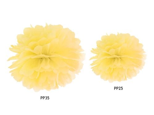 pompon bibułowy żółty 25cm na Arena.pl