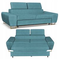 Sofa kanapa Bosso salon Family meble błekitna reg zagłówek