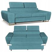 Sofa kanapa Bosso salon Family meble błekitna reg zagłówek