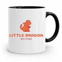 Kubek Czarny Prezent Dla Syna Little Dragon Z Nadrukiem Ze Zdjęciem