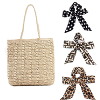 Torebka na RAMIĘ PLECIONA KOSZYK ZAPINANA+APASZKA