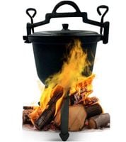 KOCIOŁEK ŻELIWNY GARNEK myśliwski węgierski pieczonki 8L na OGNISKO GRILL