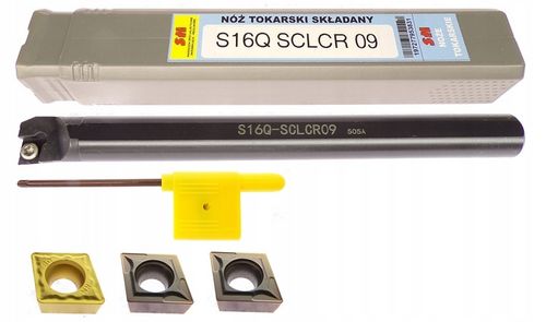 NÓŻ TOKARSKI WYTACZAK 16mm S16Q SCLCR 09 FI 16 L 180mm + 3 PŁYTKI CCMT 09T3 na Arena.pl