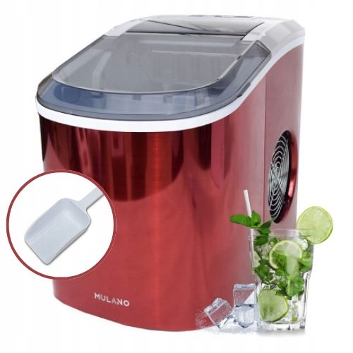 KOSTKARKA MASZYNA DO LODU Mulano Czerwona MASZYNKA DO 15kg LODU NA DOBĘ zdjęcie 1