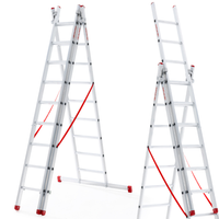 Drabina aluminiowa składana profesjonalna FARAONE 3x11 AK336.3 - 7,59 m