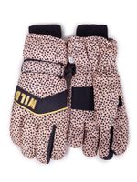 Rękawiczki narciarskie damskie w panterkę 20 YOCLUB