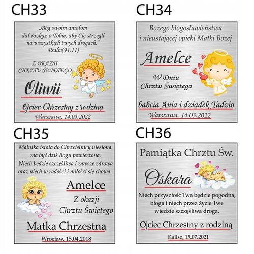 SREBRNY OBRAZEK PAMIĄTKA CHRZTU ŚWIĘTEGO ANIOŁEK ANIOŁ STRÓŻ CHRZEST GRAWER na Arena.pl