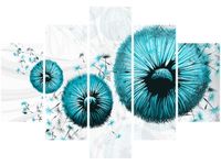 105CM 150CM OBRAZ 5 ELEM TURKUSOWE DMUCHAWCE DRUK