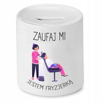 Skarbonka Fryzjera Fryzjerki Jestem Fryzjerką Z Nadrukiem Ze Zdjęciem