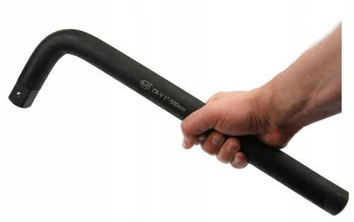 Pokrętło klucz fajkowy do kół typ L 1'' cal 500mm CZARNE KUTE MOCNE ORG.BJC na Arena.pl