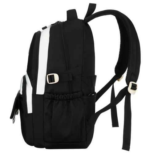 młodzieżowy plecak szkolny z poliestru w czarnym kolorze z przegrodą na Arena.pl