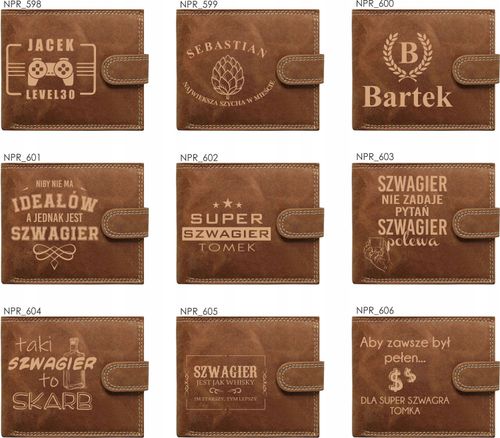 Elegancki portfel policjant WŁASNY TEKST + grawer na Arena.pl