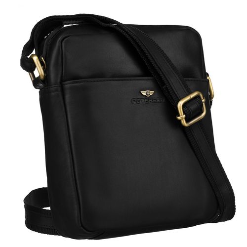 klasyczna, czarna torba-listonoszka ze skóry naturalnej z etui na Arena.pl