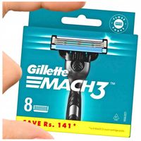 8 x Gillette Mach 3 ostrza wkłady do maszynki do golenia Mach3 plus żel
