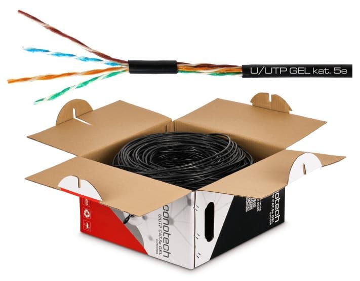 Kabel sieciowy U/UTP LAN kat. 5e GEL Conotech na metry zdjęcie 3