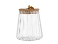 POJEMNIK SZKLANY Z POKRYWKĄ DREWNIANĄ FLORINA BELLA 750 ML