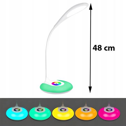 LAMPKA BIURKOWA LED NA BIURKO LAMPA 256 KOLORÓW RGB DO NAUKI DOTYKOWA na Arena.pl