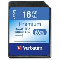 verbatim karta premium u1 sdhc 16gb v10  czarny/black 43962