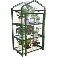 MINI SZKLARNIA MAŁA BALKONOWA TRZY PÓŁKI FOLIAK TUNEL REGAŁ CIEPLARNIANY