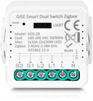 GISE Smart Podwójny moduł przekaźnikowy (bez N) Zigbee Tuya GDS-ZB-NN