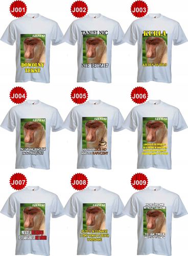 Koszulka JANUSZ Nosacz twój tekst napis t-shirt na Arena.pl