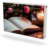 Mata magnetyczna magnes ozdobny na grzejnik na wymiar KSIĄŻKA RÓŻE 60x100cm