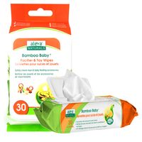 ALEVA Bambusowe chusteczki nawilżane do czyszczenia smoczków i zabawek 30 sztuk