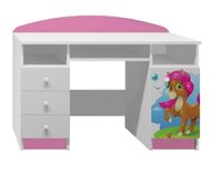 biurko dla dziecka pokój dziecięcy z grafiką szuflady KUCYK 34 NB7