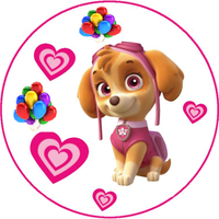 Opłatek na tort PAW Psi Patrol Pies Pieski Marshall Rubble Rocky Skye Zuma