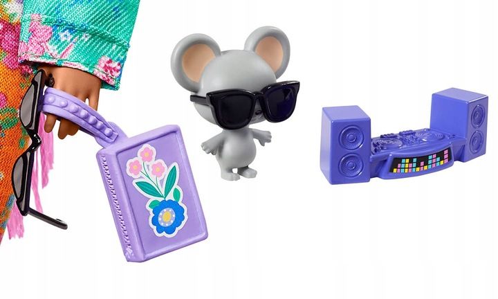 Mattel Barbie Lalka Extra Warkoczyki + Akcesoria zdjęcie 5