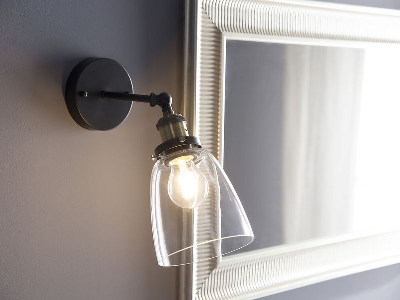 Zestaw 2 lamp ściennych szklane czarne LOVAT zdjęcie 2
