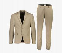 Lindbergh Garnitur 30-606900 Beżowy Slim Fit R54