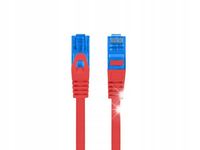 Patchcord Lanberg S/FTP kat.6A 10m LSZH CCA fluke passed czerwony