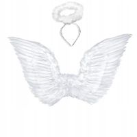 Skrzydła anioła 75 x 45 cm z Aureolą Anioł Jasełka Skrzydełka Aniołek