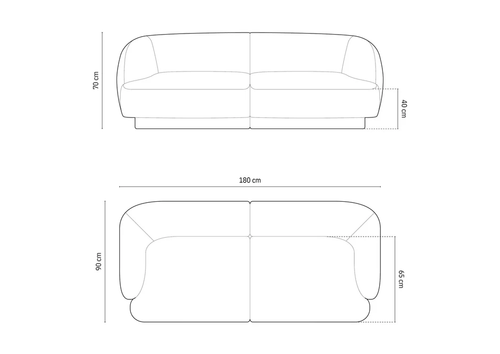 SOFA 2-OSOBOWA MILEY WELUR BEŻ na Arena.pl