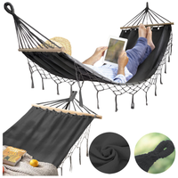 Hamak boho 200x100 - ciemno szary